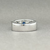 Estate 18K W Gold 0.84cttw Diamond and 2.3cttw Sapphire Ring - Walter Bauman Jewelers