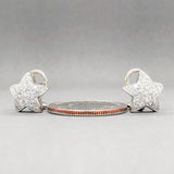 Estate 18K W Gold 1.13cttw G-H/VS1 Diamond Star Earrings - Walter Bauman Jewelers