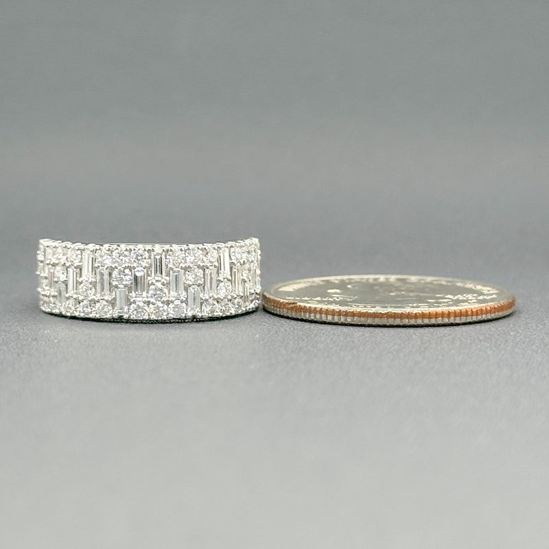 Estate 18K W Gold 1.30cttw H-I/SI2-I1 Diamond Wide Band - Walter Bauman Jewelers