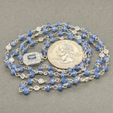 Estate 18K W Gold 18.73ctw Sapphire & 1.63ctw H-I/SI2-I1 Diamond Necklace - Walter Bauman Jewelers
