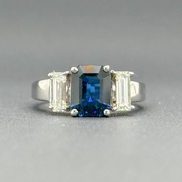 Estate 18K W Gold 2.46ct Sapphire & 0.73cttw I/SI2 Diamond Ring - Walter Bauman Jewelers