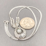 Estate 18K W Gold 2.58cttw G-I/SI1-I1 Diamond Teardrop Necklace - Walter Bauman Jewelers