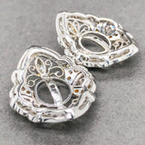 Estate 18K W Gold 2.74cttw G-H/VS1-SI1 Diamond Earring Jackets - Walter Bauman Jewelers