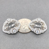 Estate 18K W Gold 2.74cttw G-H/VS1-SI1 Diamond Earring Jackets - Walter Bauman Jewelers