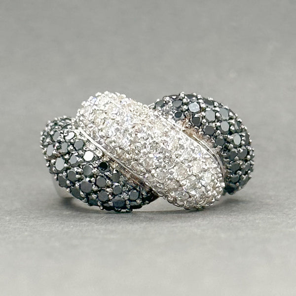 Estate 18K W Gold 2.80cttw Black & H-I/SI1-2 Diamond Ring - Walter Bauman Jewelers