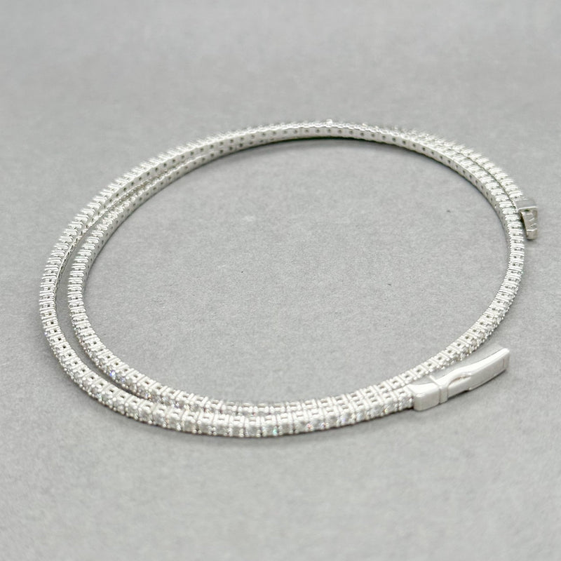 Estate 18K W Gold 3.05cttw Diamond Wrap Bracelet - Walter Bauman Jewelers