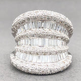 Estate 18K W Gold 3.52ctw G-H/SI1-2 Diamond Cocktail Ring - Walter Bauman Jewelers