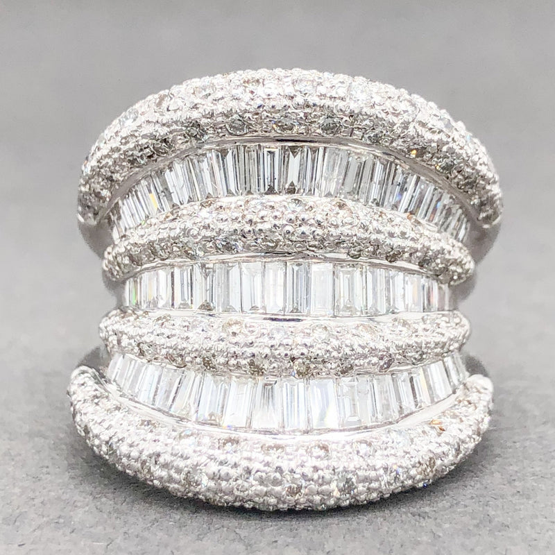 Estate 18K W Gold 3.52ctw G-H/SI1-2 Diamond Cocktail Ring - Walter Bauman Jewelers