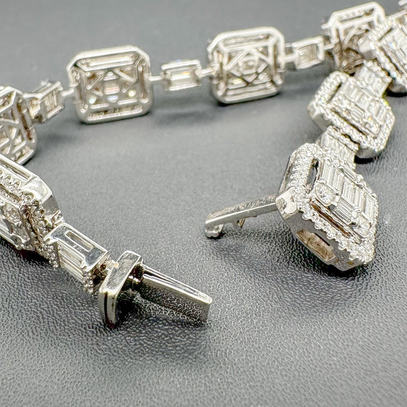 Estate 18K W Gold 5.52cttw F-G/VS1-2 Diamond Bracelet - Walter Bauman Jewelers