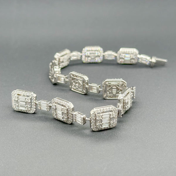 Estate 18K W Gold 5.52cttw F-G/VS1-2 Diamond Bracelet - Walter Bauman Jewelers