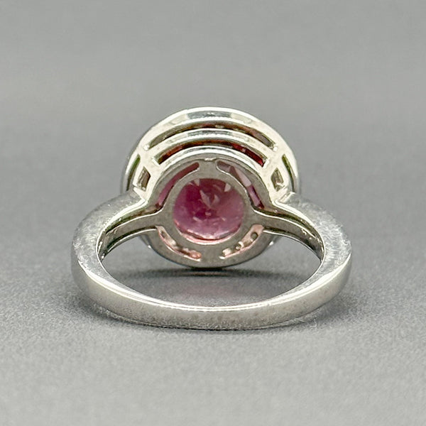 Estate 18K W Gold 9.86ct Pink Tourmaline & 0.56cttw G-H/SI1-2 Diamond Ring - Walter Bauman Jewelers