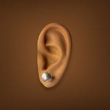 Estate 18K W Gold Tahitian Pearl Stud Earrings - Walter Bauman Jewelers