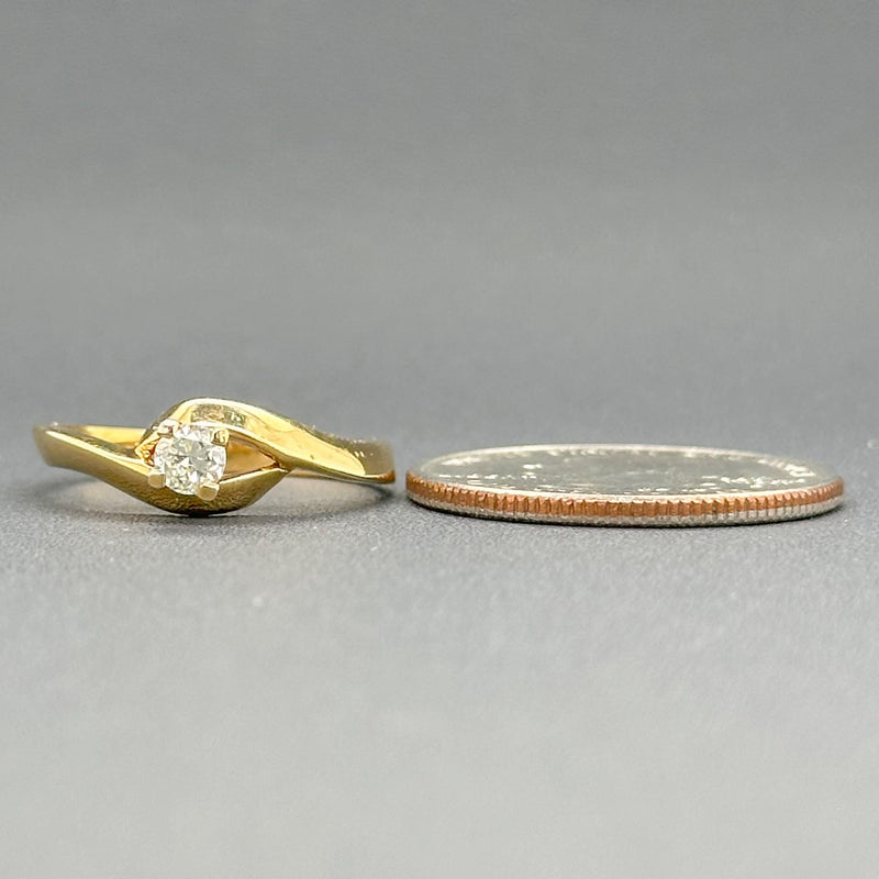 Estate 18K Y Gold 0.19ct I/I1 Diamond Evil Eye Ring - Walter Bauman Jewelers