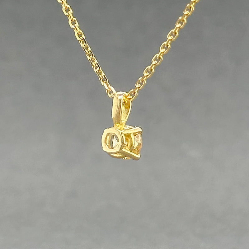 Estate 18K Y Gold 0.24ct Fancy Yellow Diamond Pendant - Walter Bauman Jewelers