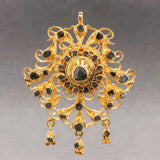 Estate 18K Y Gold 0.24cttw Black Diamond Pendant - Walter Bauman Jewelers