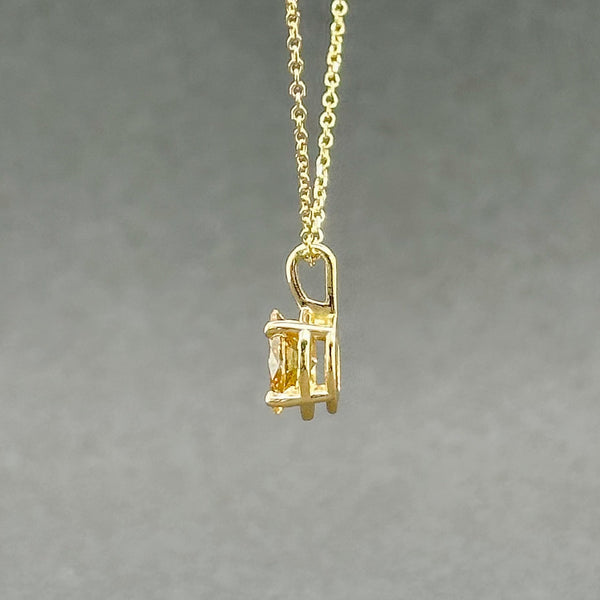 Estate 18K Y Gold 0.37ct Marquise Fancy Yellow/SI2 Diamond Pendant - Walter Bauman Jewelers