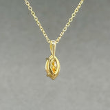 Estate 18K Y Gold 0.37ct Marquise Fancy Yellow/SI2 Diamond Pendant - Walter Bauman Jewelers