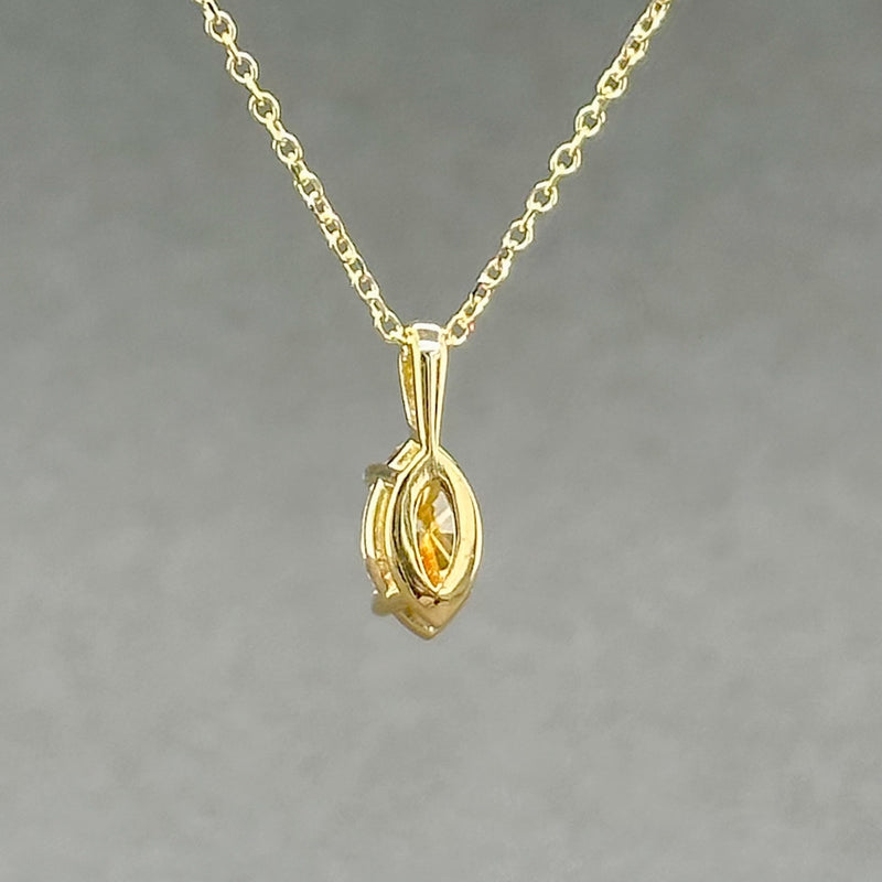 Estate 18K Y Gold 0.37ct Marquise Fancy Yellow/SI2 Diamond Pendant - Walter Bauman Jewelers