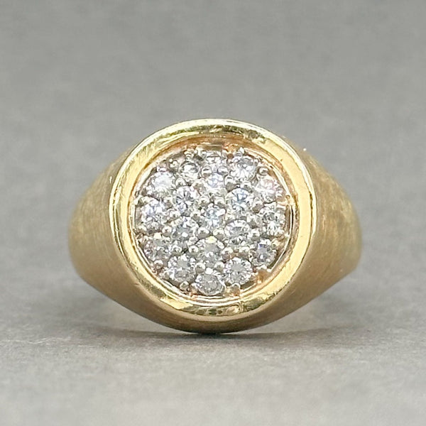 Estate 18K Y Gold 0.52ctw H/SI1-2 Diamond Signet Ring - Walter Bauman Jewelers