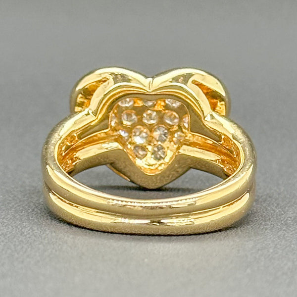 Estate 18K Y Gold 0.55cttw G-H/VS1-2 Diamond Heart Ring - Walter Bauman Jewelers