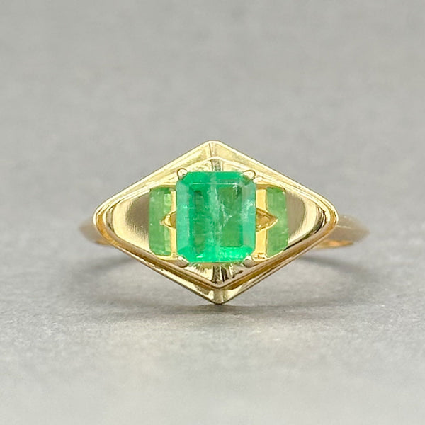 Estate 18K Y Gold 0.68ct Emerald Ring - Walter Bauman Jewelers