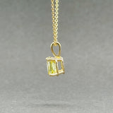 Estate 18K Y Gold 0.75ct Fancy Vivid Green/SI2 Oval Diamond Pendant - Walter Bauman Jewelers