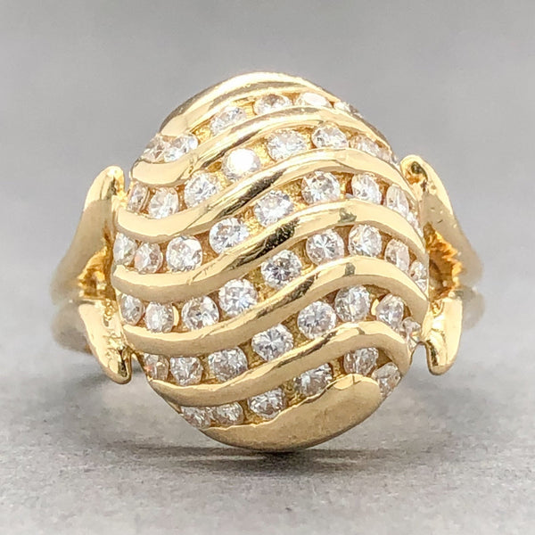 Estate 18K Y Gold 0.92cttw G-H/VS2-SI1 Diamond Dome Ring - Walter Bauman Jewelers