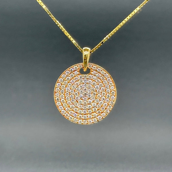 Estate 18K Y Gold 1.02cttw G-H/SI1-2 Diamond Circle Pendant - Walter Bauman Jewelers