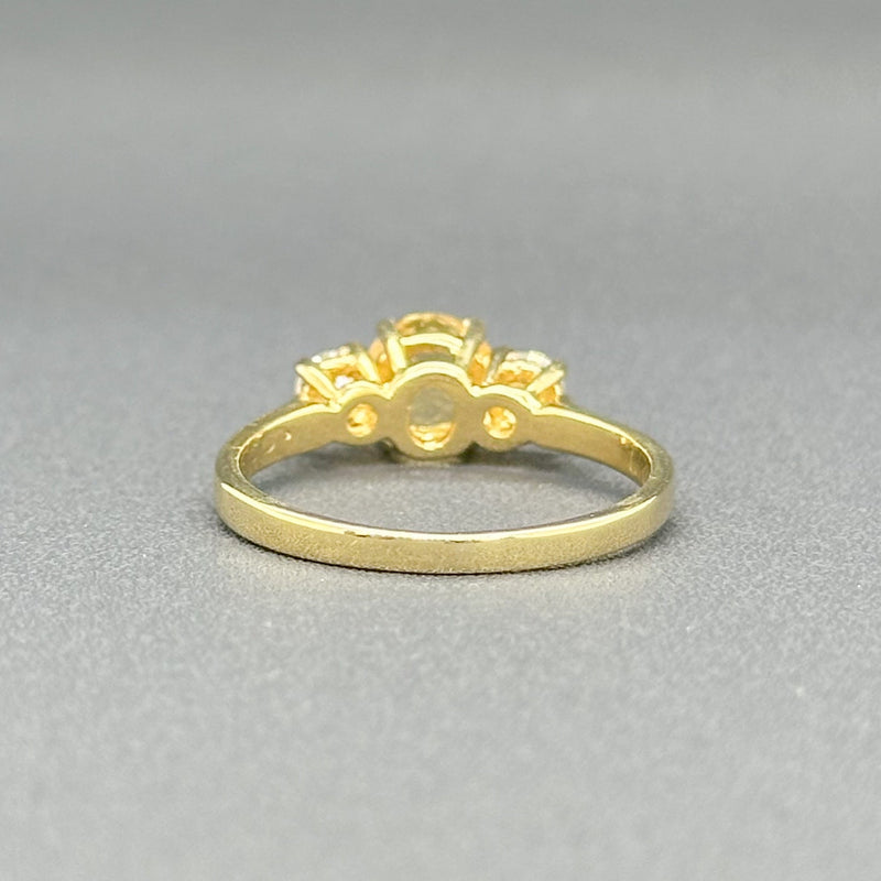 Estate 18K Y Gold 1.12ct Yellow Sapphire & 0.31cttw G/SI1 Diamond Ring - Walter Bauman Jewelers