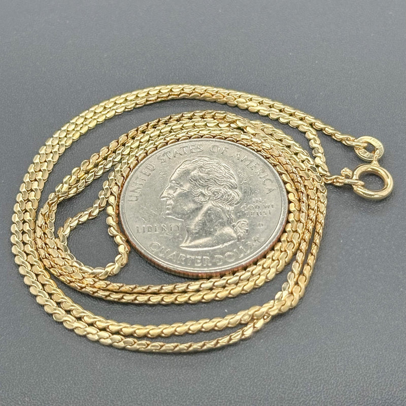 Estate 18K Y Gold 1.72mm 24” Serpentine Chain - Walter Bauman Jewelers