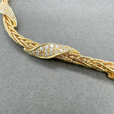 Estate 18K Y Gold 1.80ctw H-I/VS1-2 Diamond Turkish Braid Necklace - Walter Bauman Jewelers