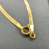 Estate 18K Y Gold 1.98mm 24” Fancy Herringbone Chain - Walter Bauman Jewelers
