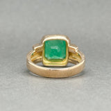 Estate 18K Y Gold 2.79ct Emerald Ring - Walter Bauman Jewelers