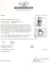 Estate 18K Y Gold 4.26ct Tanzanite & 0.30ctw G-H/VS2-SI1 Diamond Ring - Walter Bauman Jewelers