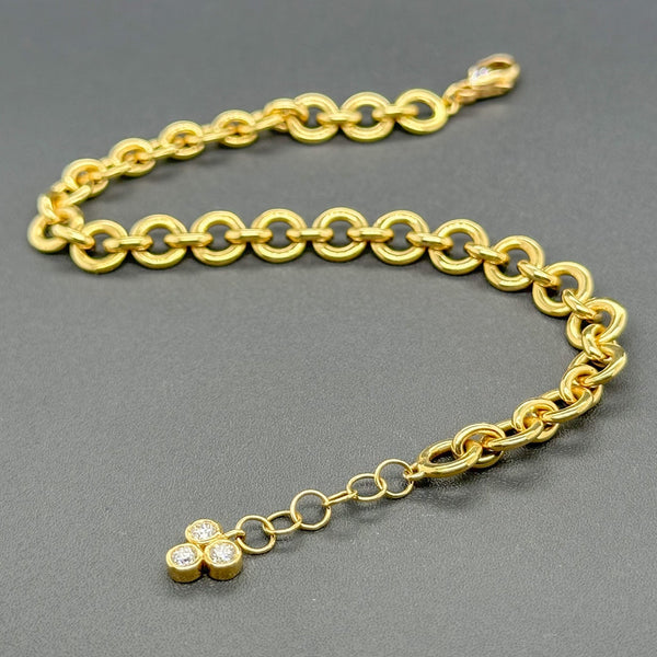 Estate 18K Y Gold Diamond Charm Bracelet - Walter Bauman Jewelers