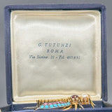 Estate 18K Y Gold M.O.P, Multi-gemstone, 0.02cttw I-J/I1 Diamond Bee Brooch - Walter Bauman Jewelers