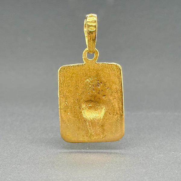 Estate 18K Y Gold Thorny Crowned Jesus Pendant - Walter Bauman Jewelers