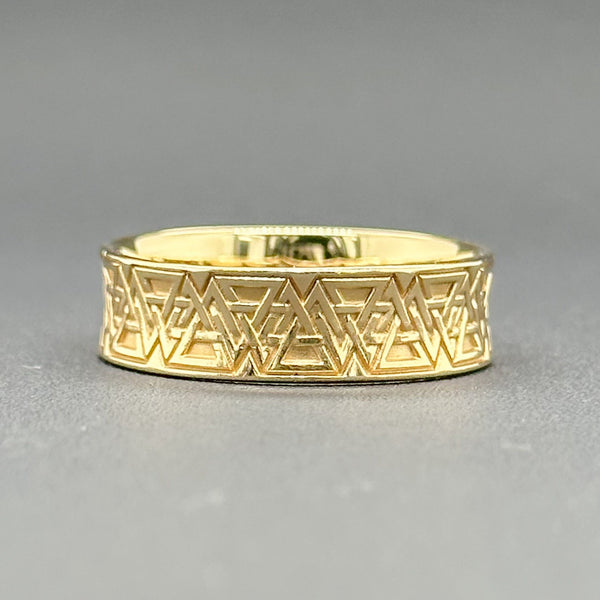 Estate 18K Y Gold Valknut & Runes Ring - Walter Bauman Jewelers