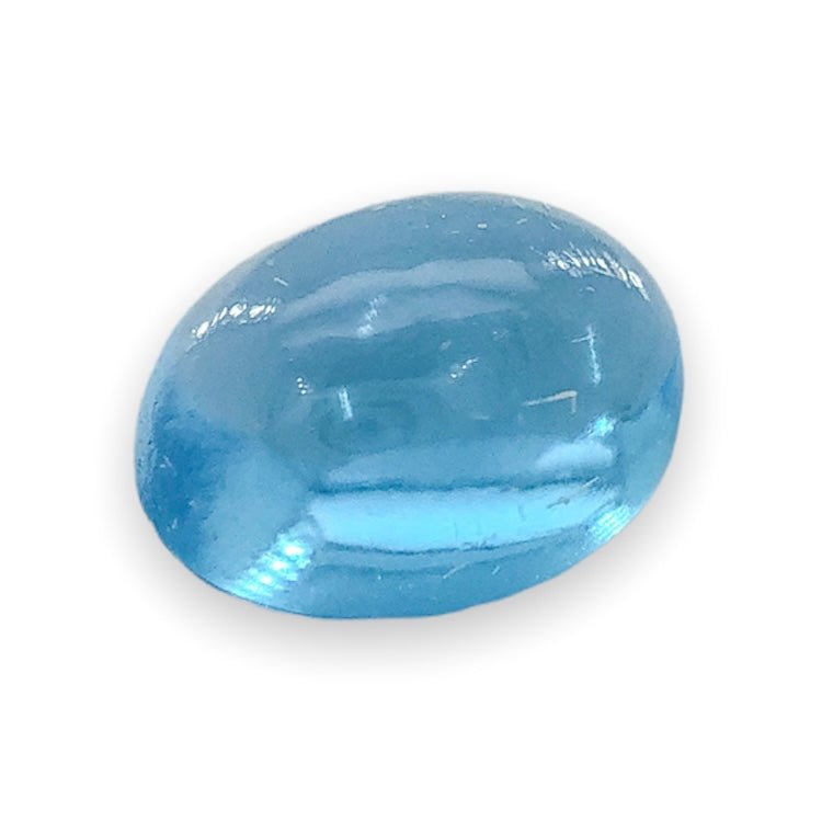 Estate 2.03ct Oval Cabochon Blue Topaz Loose Gemstone - Walter Bauman Jewelers