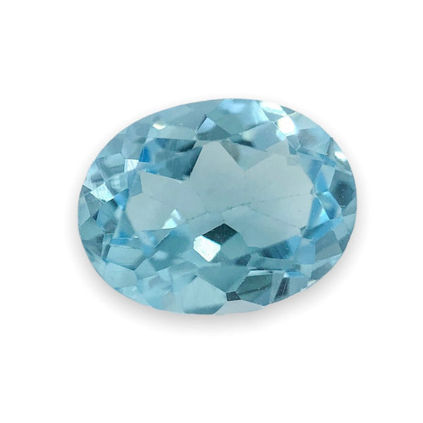 Estate 2.06ct Oval Cut Blue Topaz Loose Gemstone - Walter Bauman Jewelers