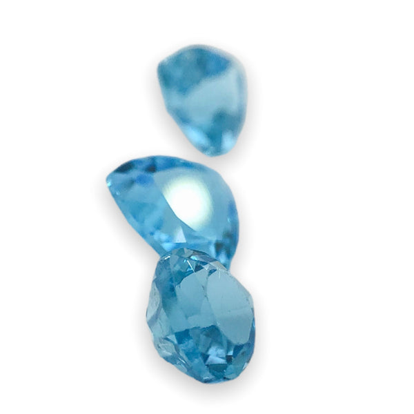 Estate 2.25cttw 3 Trillion Cut Blue Topaz Loose Gemstone - Walter Bauman Jewelers