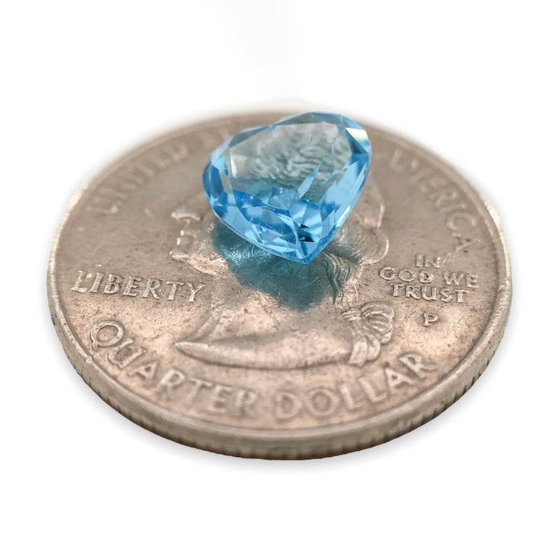 Estate 2.61ct Heart Cut Blue Topaz Loose Gemstone - Walter Bauman Jewelers