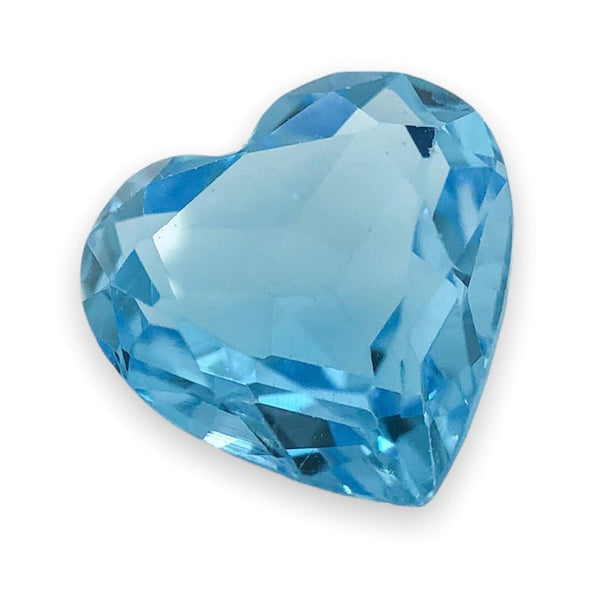 Estate 2.61ct Heart Cut Blue Topaz Loose Gemstone - Walter Bauman Jewelers