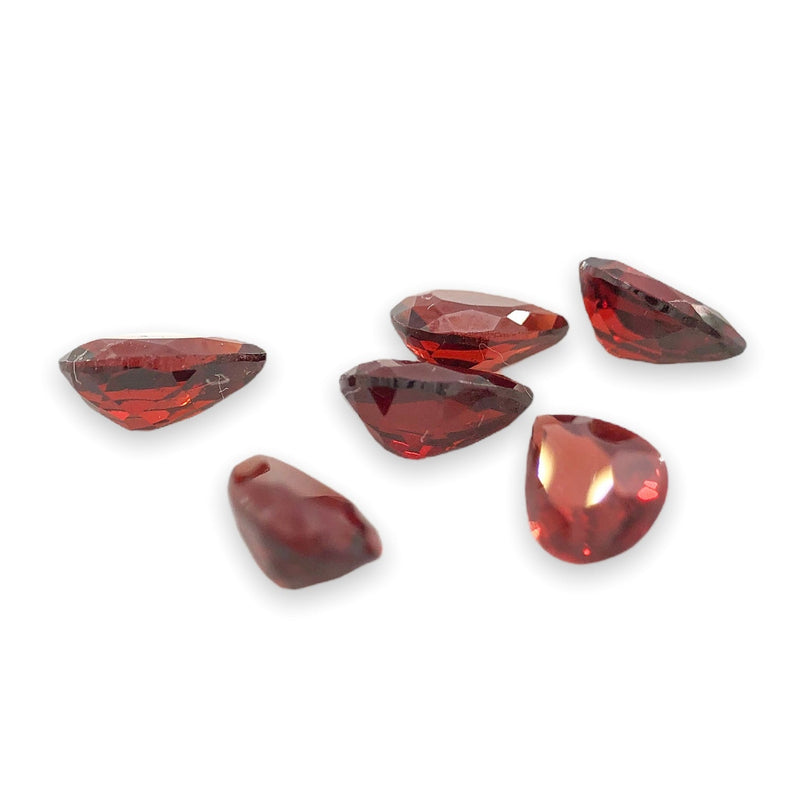 Estate 3.04cttw 6 Pear Cut Garnet Loose Gemstones - Walter Bauman Jewelers