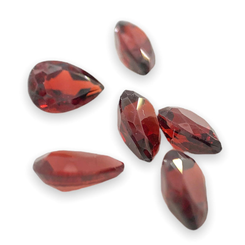 Estate 3.04cttw 6 Pear Cut Garnet Loose Gemstones - Walter Bauman Jewelers