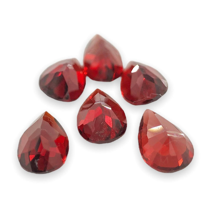 Estate 3.04cttw 6 Pear Cut Garnet Loose Gemstones - Walter Bauman Jewelers