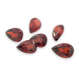 Estate 3.04cttw 6 Pear Cut Garnet Loose Gemstones - Walter Bauman Jewelers