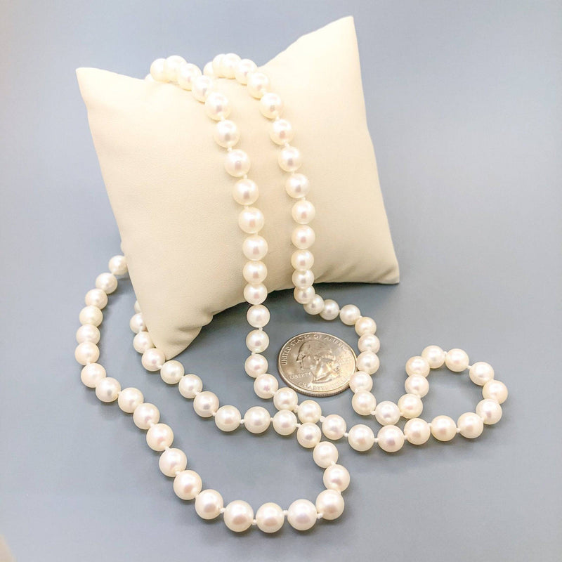 7-7.5 mm White Akoya Pearl Necklace AAA Quality [A75465G] - $295.99 - Pearls  Lover – Premium Pearl at 80% Off Retail Prices