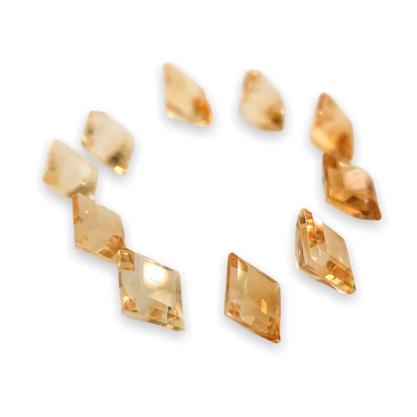 Estate 3.22cttw 10 Princess Cut Citrine Parcel Loose Gemstone - Walter Bauman Jewelers