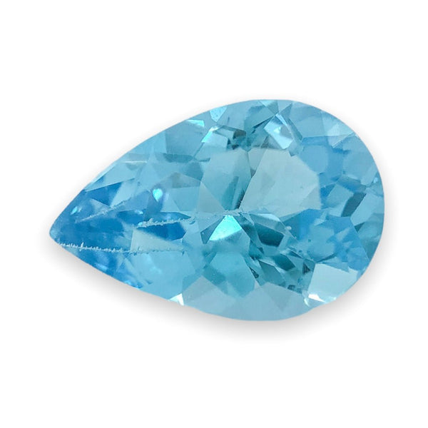 Estate 3.27ct Pear Cut Blue Topaz Loose Gemstone - Walter Bauman Jewelers